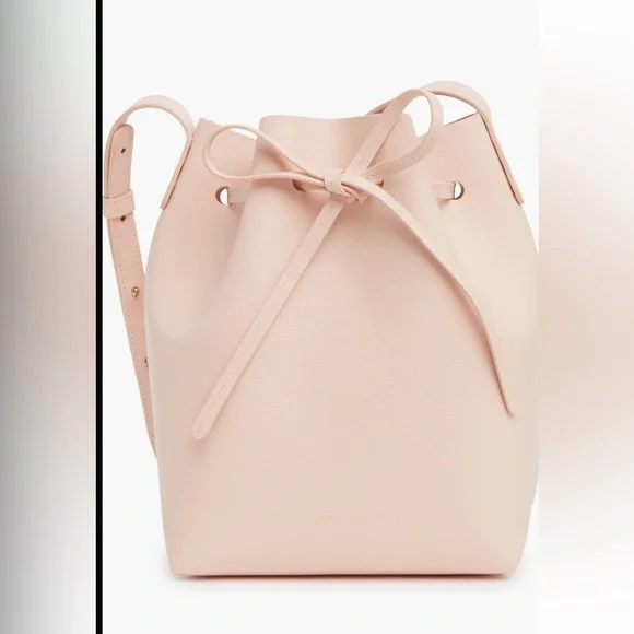 Mansur Gavriel Mini Saffiano Leather Bucket Bag DAHLIA